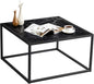 SAYGOER Black Coffee Table Small Square Coffee Table Simple Modern Center Table for Living Room Home Office 27.6 * 27.6 * 15.7Inch Easy Assembly, Black Faux Marble