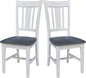 International Concepts San Remo Splatback Chairs, White/Heather Gray