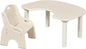 ECR4Kids Little Learner Table and Chair Set, Kids Furniture, White Wash