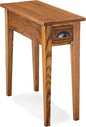Leick Home, End Table, Solid Wood, Narrow, 1 Drawer, Blackened Hardware, Easy Assembly, 10 in W x 24 in D x 24 in H, Item 9010