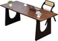 Wooden Executive Office Desk Computer Table Multi-Sized High Cost Performance Stylish Design Metal Legs Versatile Use for Office or Dining Casual Table (Walnut Color, 62.99in)