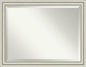 Amanti Art Bathroom Mirror for Over Sink, 36x46 Sophia Silver Rectangle Vanity Mirror, X-Large Traditional Frame, Hangs Horizonally and Vertically, Bathroom Wall Decor, Beveled Edge