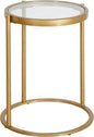 Duxbury 16'' Wide Round Side Table in Brass