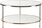 SEI Furniture Risa Cocktail Table, Gold, 34 in x 34 in x 18 in