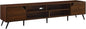 Walker Edison Nora Modern Minimal Open-Shelf TV Stand for TVs up to 90 Inches, 80 Inch, Dark Walnut