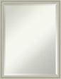 Amanti Art Silver Bathroom Mirror for Over Sink, 26x20 Florence Silver Rectangle Vanity Mirror, Medium Casual Frame, Hangs Horizonally and Vertically, Bathroom Wall Decor, Beveled Edge from WI, USA