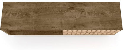 Manhattan Comfort Liberty Mid Century Modern TV Stand for Televisions up to 60 Inches, Bedroom and Living Room Entertainment Center with Storage, Shelves, and Cabinet, 63" Wide, Brown/3d Print
