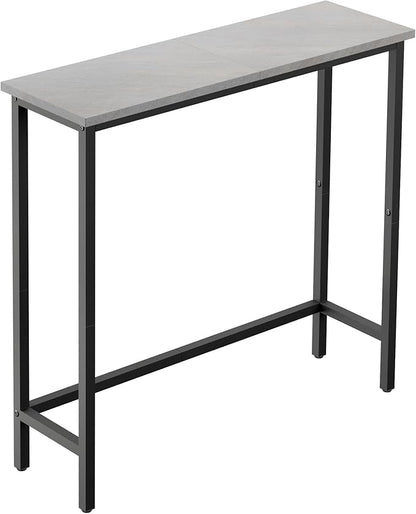 HollyHOME Narrow Hallway Table, 29.5" Small Console Table, Slim Entryway Table, Sofa Table, for Hallway, Bedroom, Living Room, Foyer, Dark Grey Visit The Store