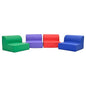 Children's Factory Library Loungers, Flexible Seating Classroom Furniture, Comfy Kids Chairs, Vibrant Colors, Set of 4