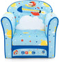 Costzon Kids Couch, Children's Sofa Armrest Chair with Pattern, Toddler Furniture w/Sturdy Wood Construction, Preschool, Lightweight Kids Couch Sofa Chair for Aged 1-5 Boys & Girls Gifts, Airplane