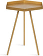 Kate and Laurel Kashvi Modern Side Table 17 x 15 x 20; Gold Decorative Glam Hexagon Bedroom Nightstand Table for Storage and Display