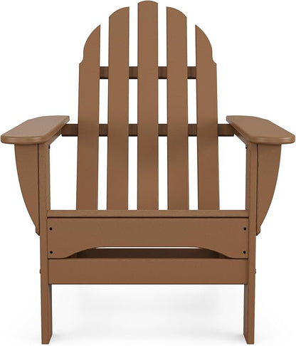 POLYWOOD AD5030TE Classic Folding Adirondack Chair, Height: 35.00" - Width: 29" - Depth: 35.00", Teak