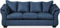 Signature Design by Ashley Darcy Casual Plush Sofa, Dark Blue