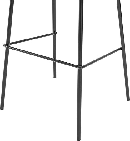 Crosley Furniture Riley Upholstered Seat Bar Stools Set of 2, Gray/Matte Black