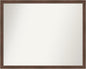 Amanti Art Brown Bathroom Mirror for Over Sink, 24x30 Florence Light Brown Rectangle Vanity Mirror, Large Casual Frame, Hangs Horizonally and Vertically, Bathroom Wall Decor, Non-Beveled Edge