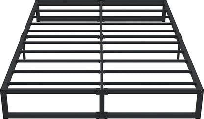 12 Inch King Size Bed Frame Sturdy Mattress Foundation, Heavy Duty Metal Platform with Steel Slats Support No Box Spring Needed, Noise Free, Easy Assembly, Black