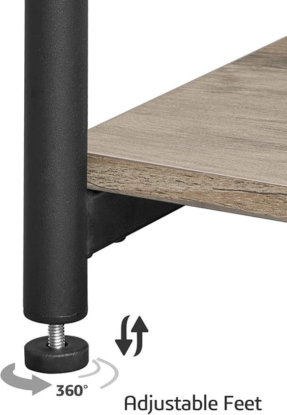 TUTOTAK Small Night Stand with Charging Station, End Table Set of 2, Side Table with USB, 21.8”H Nightstand with Storage Shelf, Sofa Couch Table TB01BG029 (2 pcs)