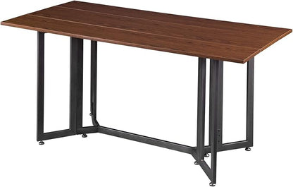 SEI Furniture Driness Drop Leaf Convertible Console to Dining Table, Dark Tobacco, Gunmetal Gray