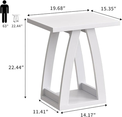 End Tables Living Room Set of 2. Side Tables Living Room. Side Table Beside Sofa. Modern End Table for Home. White End Tables Set of 2