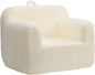 ALIMORDEN Kids Ultra-Soft Snuggle Foam Filled Chair, Toddler Cuddly Sherpa Reading Couch for Boys and Girls, Cream