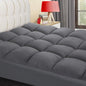 COONP California King Mattress Topper, Extra Thick Pillowtop, Cooling Plush Mattress Pad Cover Bed Topper Protector with 8-21 Inch Deep Pocket (Grey, California King)