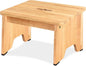 One Step Stool for Adults Seniors, 9" Heavy Duty Wooden Stepping Stools with 550 LBS Capacity for Bedroom Kitchen Bathroom, Bed Steps for High Beds, Bedside Support