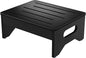 Wooden Step Stool for Adults & Kids, Non-Slip Rubber Feet, 6.5 Inch High, Lightweight Small Step, 400 Lbs Capacity, Bed Step Stool for High Bed, Bathroom & Kitchen, Black