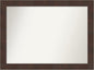 Amanti Art White Bathroom Mirror for Over Sink, 31x42 Wedge White Rectangle Vanity Mirror, X-Large Modern Frame, Hangs Horizonally and Vertically, Bathroom Wall Decor, Non-Beveled Edge from WI, USA