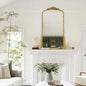 30x45'' Antiqued Gold Ornate Arched Mantel Baroque Inspired Dresser Mirror