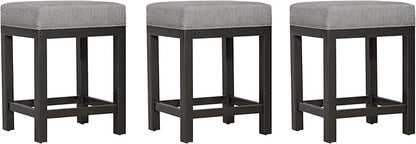 Liberty Furniture Industries Tanners Creek Uph Console Stool (3 Piece Set), W19 x D16 x H25, Medium Gray