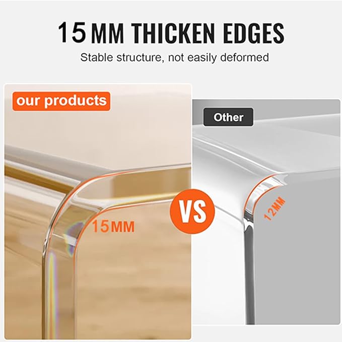 Acrylic 24" Small Table-Multipurpose Modern Furniture for Use as Lap desks, Acrylic Side Table or End Table in Living Rooms, Bedrooms and Offices