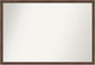 Amanti Art Brown Bathroom Mirror for Over Sink, 26x38 Florence Light Brown Rectangle Vanity Mirror, Large Casual Frame, Hangs Horizonally and Vertically, Bathroom Wall Decor, Non-Beveled Edge