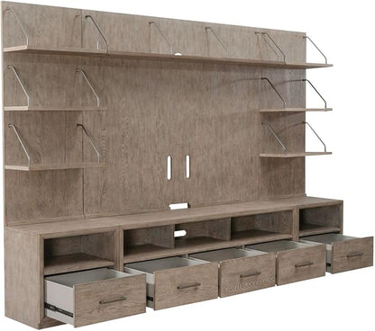 Liberty Furniture City Scape Entertainment Center with Piers - Burnished Beige