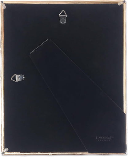 Lawrence Frames Bamboo Design Metal Frame, 8x10, Matted 5x7, Gold