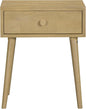 NTC Lux Solid Wood Nightstand, Mid Century Modern Side Table Bedroom, Bedside Furniture, Night Stand, End Table, Easy Assembly - Sand