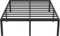 18 Inch California King Bed Frames No Box Spring Need, Platform Cal King Bed Frame with High Storage, Eassy Assembly 3,500 Lbs Heavy Duty Bedframes, Black