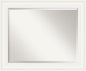 Amanti Art White Bathroom Mirror for Over Sink, 28x34 Ridge White Rectangle Vanity Mirror, Large Traditional Frame, Hangs Horizonally and Vertically, Bathroom Wall Decor, Beveled Edge from WI, USA