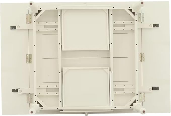 East West Furniture MZDA3-LWH-W 3 Piece Dining Room Furniture Set Contains a Rectangle Kitchen Table with Dropleaf and 2 Dining Chairs, 36x54 Inch, Linen White