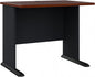 Bush Business Furniture Series A 36W Small Desk in Hansen Cherry and Galaxy, Compact Computer Table for Home or Professional Office