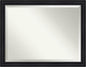 Amanti Art Black Bathroom Mirror for Over Sink, 35x45 Astor Black Rectangle Vanity Mirror, X-Large Traditional Frame, Hangs Horizonally and Vertically, Bathroom Wall Decor, Beveled Edge
