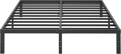 10 Inch King Size Bed Frame, Platform Metal Bed Frame King Heavy Duty Steel Slat Mattress Foundation, No Box Spring Needed, Easy Assembly, Noise-Free, Black