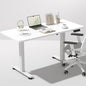Veken 47.2 Inch Electric Standing Desk, Height Adjustable Sit Stand Up, Wood Desktop, Work Home Office Computer PC Desks, Gaming Writing Study Bedroom Rising Table, Tall Standup Workstation, White