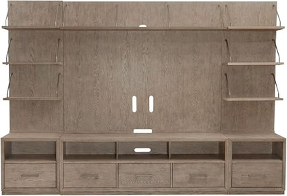 Liberty Furniture City Scape Entertainment Center with Piers - Burnished Beige
