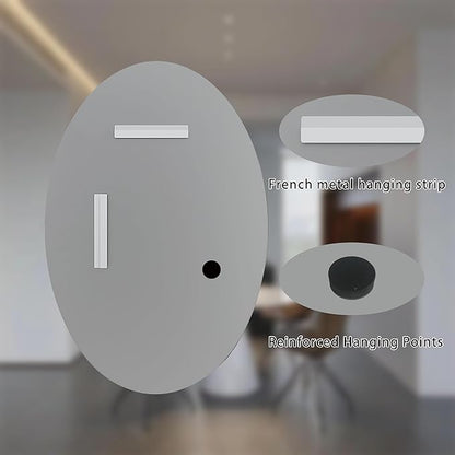 Oval Bathroom Mirror, 18X26 inch Oval Frameless Mirror, Frameless Mirrors for Bathroom,Beveled Bathroom Mirror.