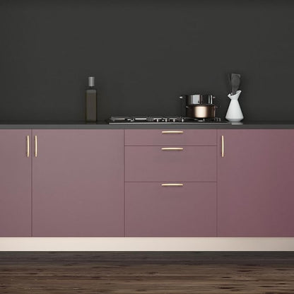 10 Pack Cabinet Handles 3.75" Hole Center - Curved Cabinet Pulls Champagne Bronze Drawer Pulls for Kitchen Cupboard Solid Handles for Dresser Drawer Arch Closet Hardware