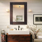 YOSHOOT Rustic Wooden Framed Wall Mirror, Natural Wood Bathroom Vanity Mirror for Farmhouse Decor, Vertical or Horizontal Hanging