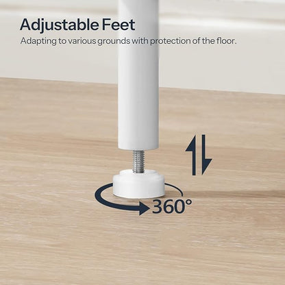 HOOBRO Side Table with Charging Station, Set of 2 End Tables with USB Ports and Outlets, Nightstand with 2-Layer Storage Shelves for Small Spaces, Living Room, Bedroom, White WW09UBZP201