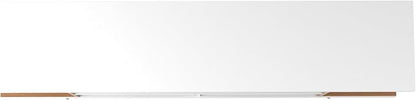 Manhattan Comfort Utopia Collection Mid Century Modern TV Stand With Open 3 Open Shelves and Two Open Cubbies, White/Wood (19752)
