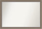 Amanti Art Black Bathroom Mirror for Over Sink, 26x38 Eva Black Silver Thin Rectangle Vanity Mirror, Large Modern Frame, Hangs Horizonally and Vertically, Bathroom Wall Decor, Non-Beveled Edge