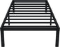 EMODA 14 Inch Twin XL Bed Frames No Box Spring Needed, Heavy Duty XL Twin Metal Platform Bed Frame, Noise Free, Easy Assembly, Black